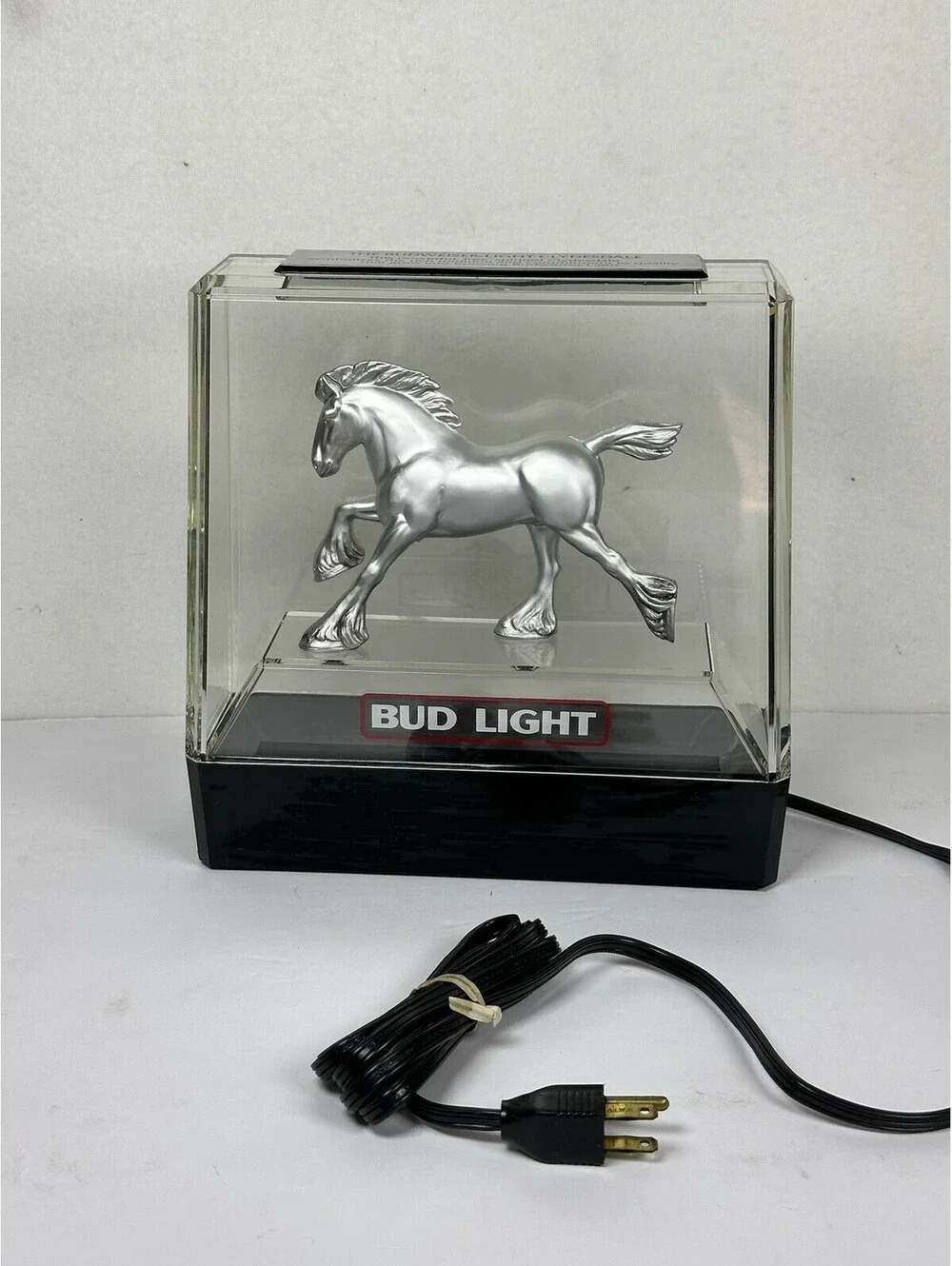 Vintage 1982 Bud Light Clydesdale Lighted Sign C13 Lakeside Ltd. Collectible